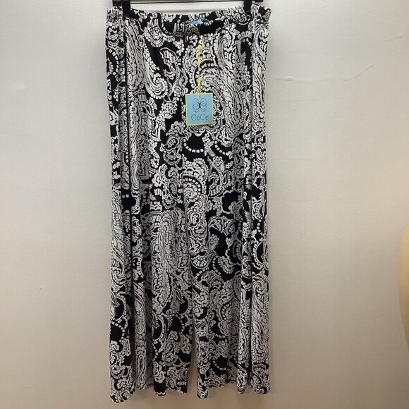 CeCe Size 1X Black & White Palazzo Pants. New With Tags - Picture 1 of 6